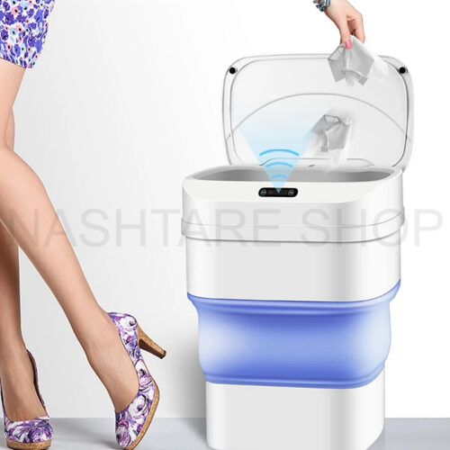 17.5L Motion-Activated Folding Trash Can | سلة قمامة بتقنية الاستشعار - Image 3