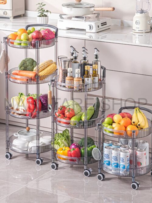Round Multi-Layer Plastic Shelf | رف بلاستيكي دائري متعدد الطبقات - Image 4