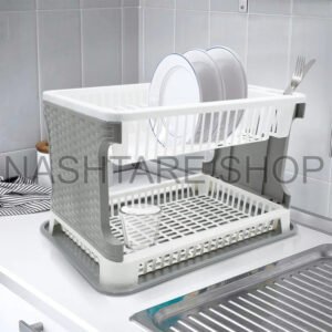 Plastic Dish Drainer for Kitchen Sink 2 Levels