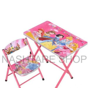 Cartoon Children Folding Desk And Chair Set | طاولة و كرسي للاطفال