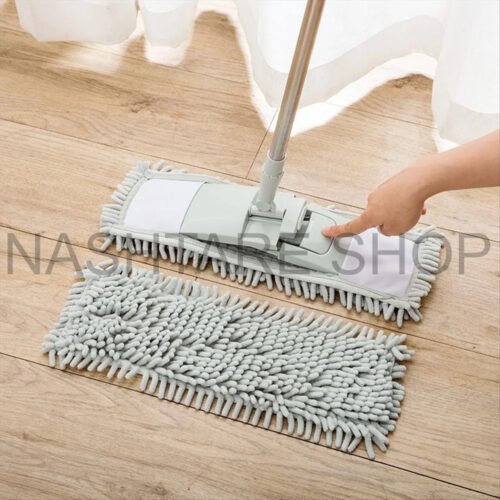 kf-S41090dac9afa4ee18a610c5e57979758L-Chenille-Mop-for-Wash-Floor-Wonderlife-House-Cleaning-Lazy-Wipe-Clean-Up-Paint-Head-Rod-Cloth Chenille Mop for Floor Cleaning | ممسحة لتنظيف الأرضيات