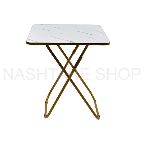 Marble-Print Folding Table | طاولة قابلة للطي - Image 3