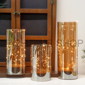 kf-S2b8acbd5ab7f4638822054987b0d8349R LED 3Pcs Glass Candle Set | طقم شموع زجاجية