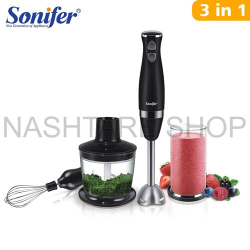 3-in-1 Stainless Steel Hand Blender | خلاط يدوي ستانلس ستيل 3 في 1