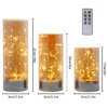 LED 3Pcs Glass Candle Set | طقم شموع زجاجية