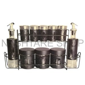 11_canisters-granite-cover GEBE 11-Peices Herb & Spice Canisters | عبوات تخزين التوابل 11 قطعة