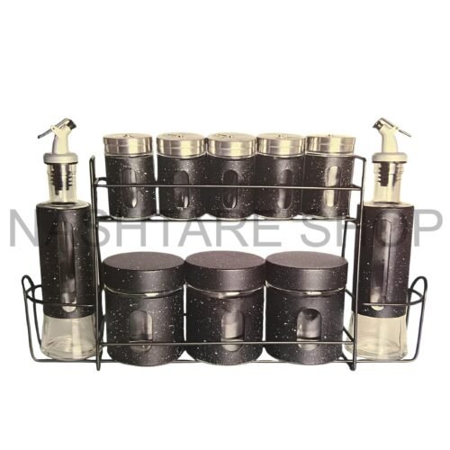 11_canisters-granite-cover GEBE 11-Peices Herb & Spice Canisters | عبوات تخزين التوابل 11 قطعة