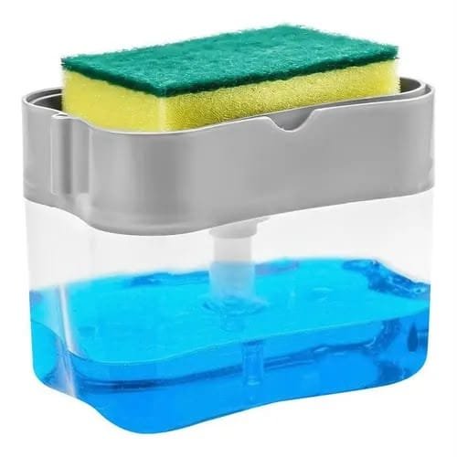 Dishwashing Soap Pump with Sponge | علبة صابون مع ليفة للمطبخ