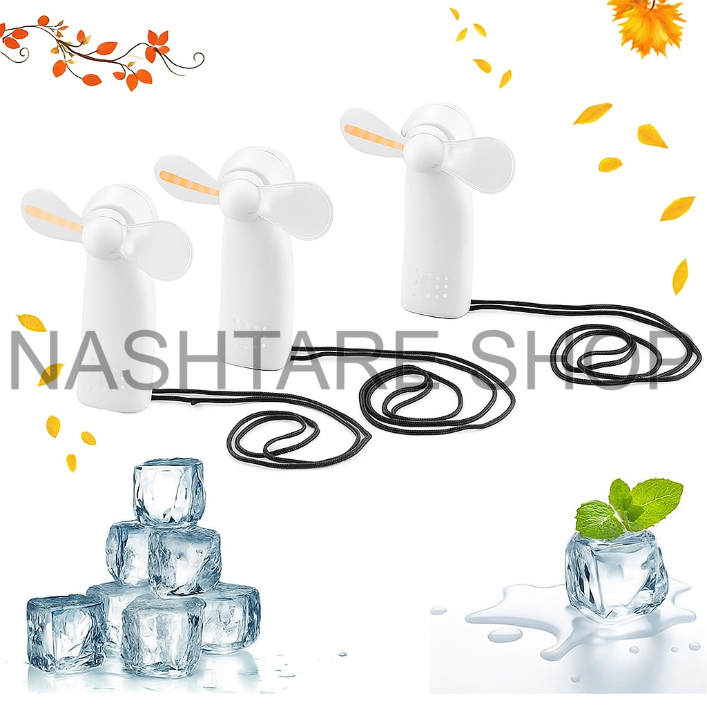 LED Handheld Cooling Fan with Strap | مروحة تبريد محمولة بمصابيح - Image 4