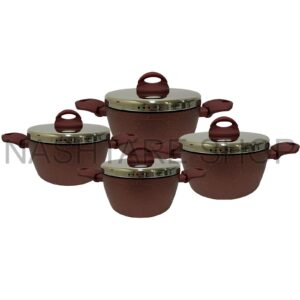 Granite Lava Stone 4-Pot Cookware Set | طقم قدور للطبخ