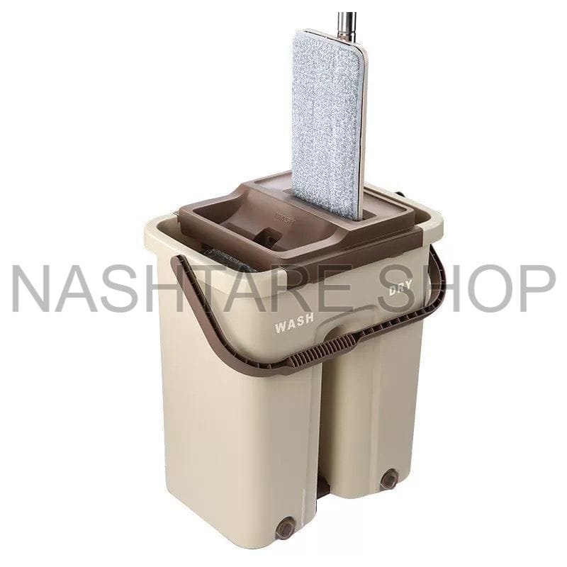 Flat Mop Set with Bucket | طقم ممسحة مع دلو