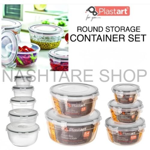 Round Fresh Box with Lid Lock | علب حفظ طعام بغطاء محكم الإغلاق