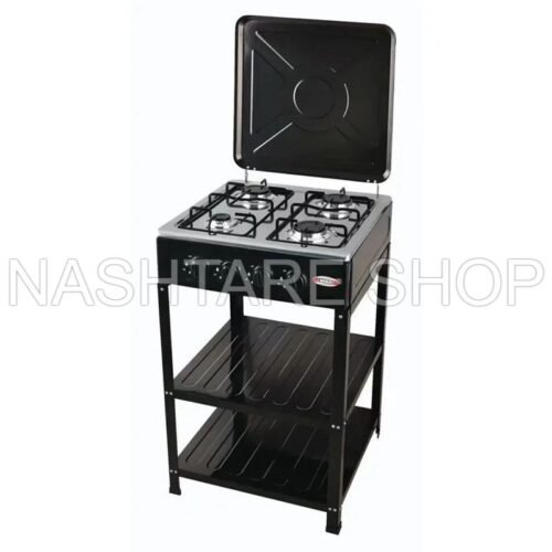 Boko 4 Burner Gas Stove with Shelves | موقد غاز بأربعة شعلات مع رفوف