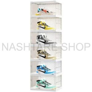 WhatsApp Image 2025-07-17 at 15.48.24_ac357177 6-Layer Plastic Shoe Rack with Cover | خزانة أحذية بلاستيكية بـ 6 طبقات مع غطاء