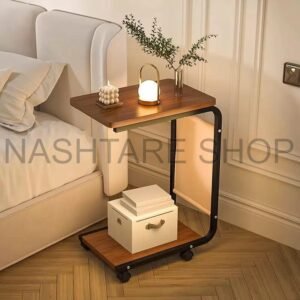 Multi-Shape Wooden and Metal Table | طاولة متعددة الأشكال من الخشب والمعدن