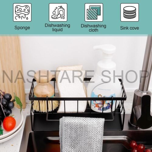 WhatsApp Image 2025-07-26 at 17.53.25_8af296d1 Multi-Function Kitchen Sink Organizer with Towel Rack | منظم حوض المطبخ متعدد الوظائف مع رف منشفة