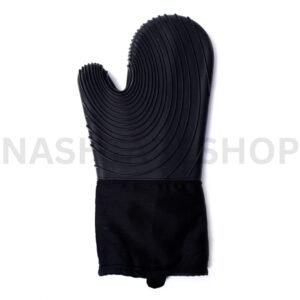 Silicone Oven Mitts with Cotton Lining | قفازات فرن سيليكون مقاومة للحرارة غير قابلة للانزلاق