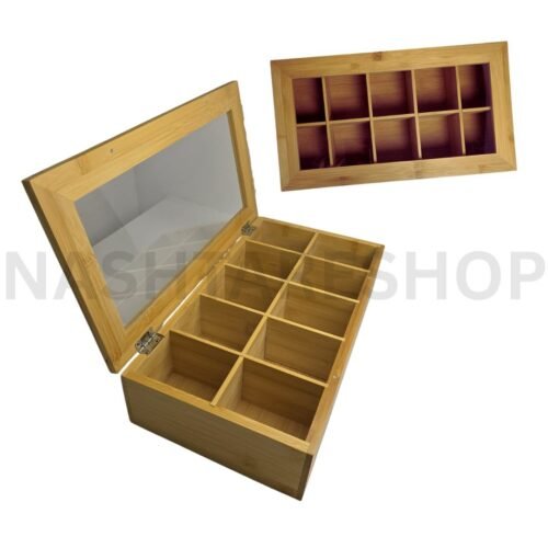 2025/11/1000215003.jpg Wooden Tea Box Organizer | علبة شاي خشبية