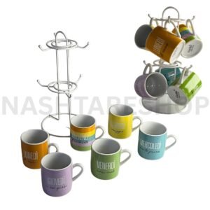 2025/11/1000215086.jpg Coffee Mug Set With Countertop Stand | طقم أكواب قهوة مع حامل أكواب