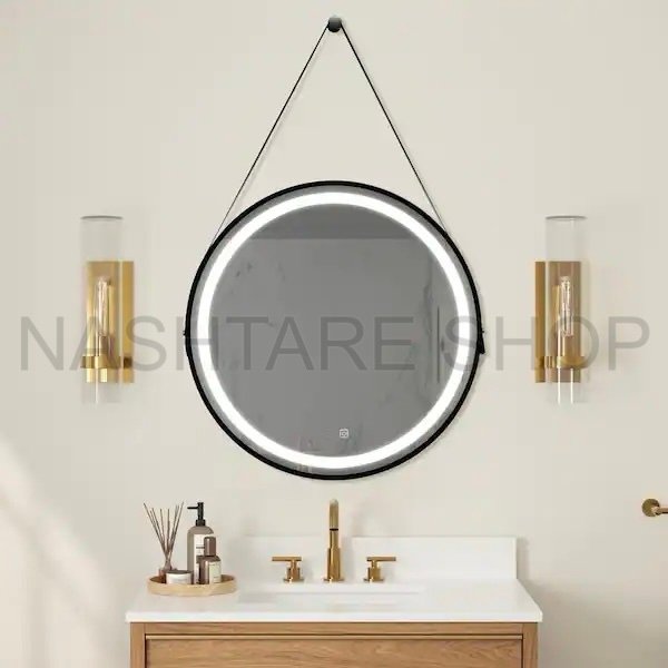Circle Mirror With Round LED | مرآة دائرية بإطار LED - Image 2