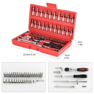 46PCS Socket wrench set - طقم راشِت وبُكس