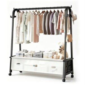 Multi-Function Coat Rack with Wheels | علاقة معاطف متعددة الاستخدامات مزودة بعجلات