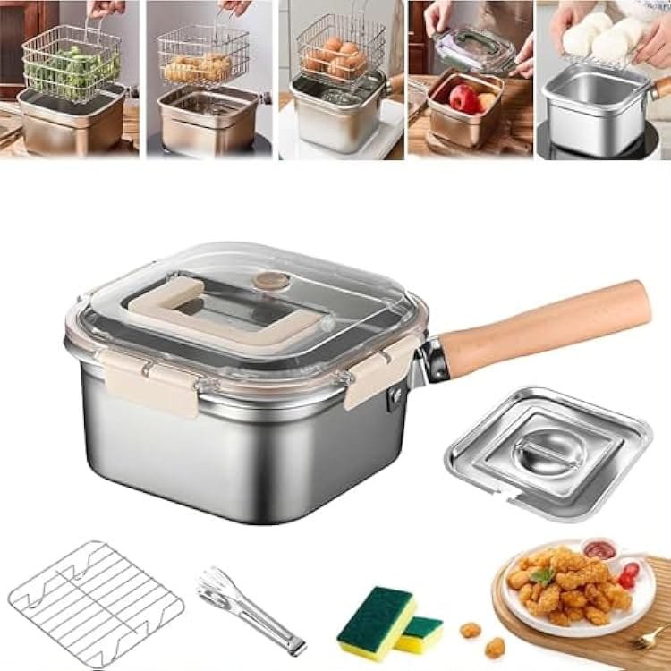 5-Piece Multifunctional Cookware Set | طقم أواني طهي متعدد الاستخدامات 5 قطع