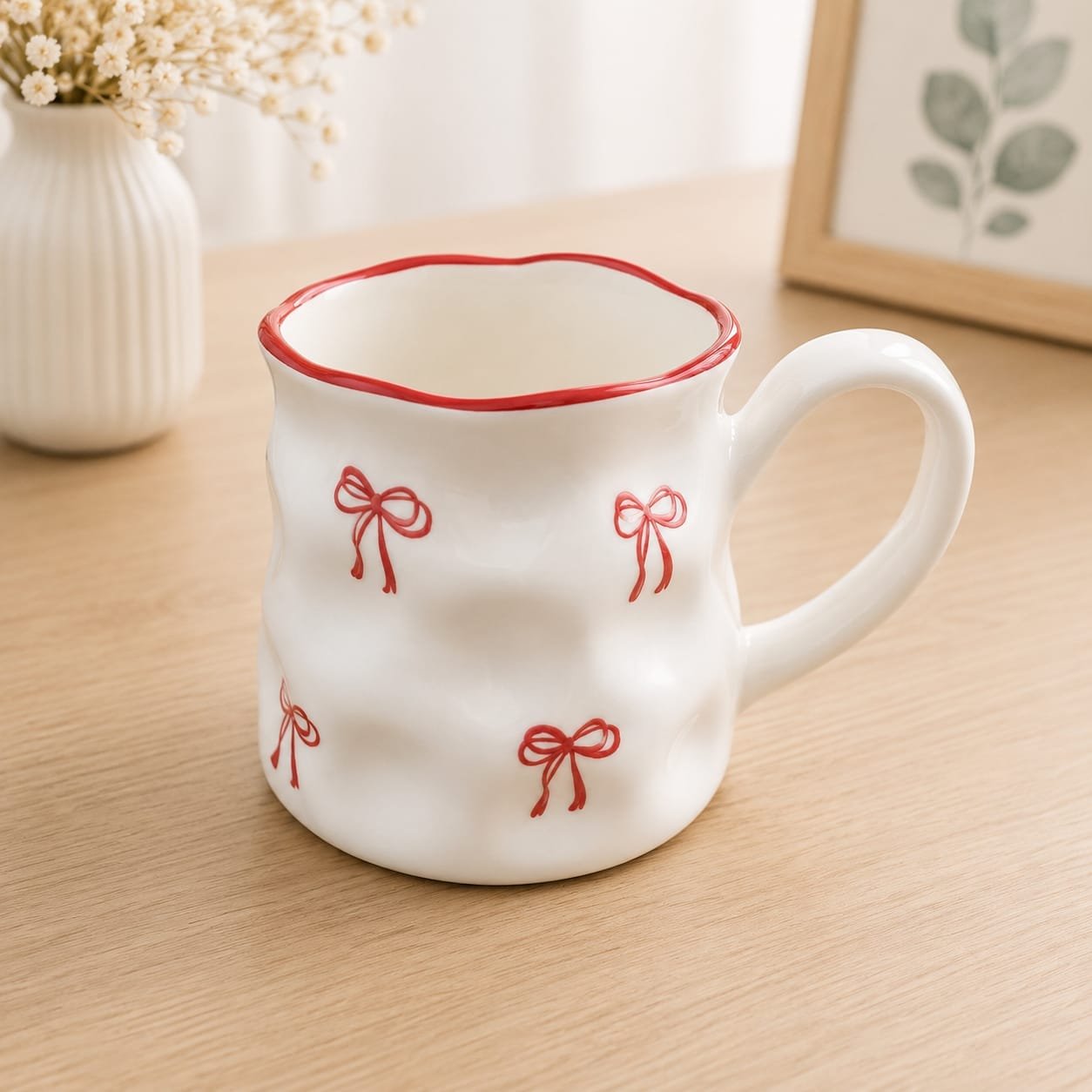Ribbon Coffee Cup | فنجان قهوة بتصميم بابيون