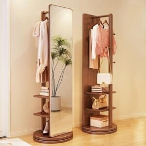 Multi-Function Rotating Mirror Rack | مرآة دوّارة متعددة الاستخدامات